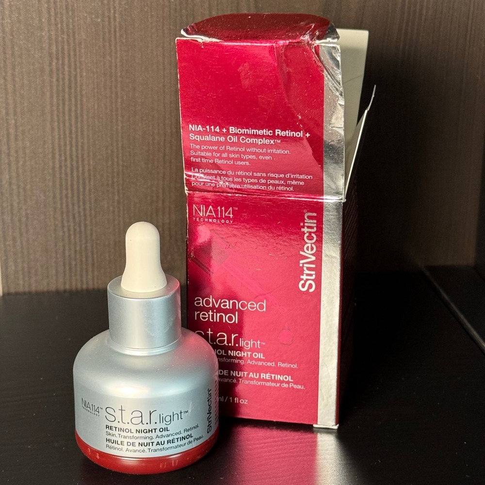 StriVectin Advanced Retinol STAR Light Retinol Night Oil 1oz NIA-114 Squalane - Picture 2 of 5